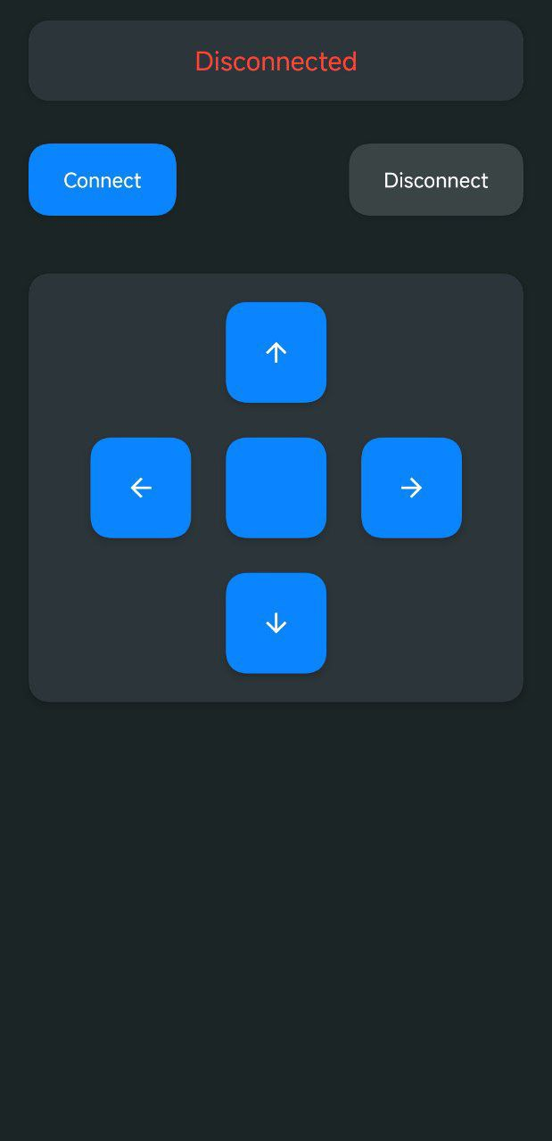 Mobile version of the robot's interface
