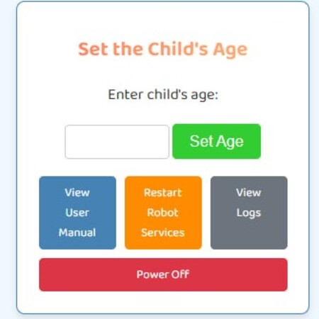 Web dashboard interface for the smart robot
